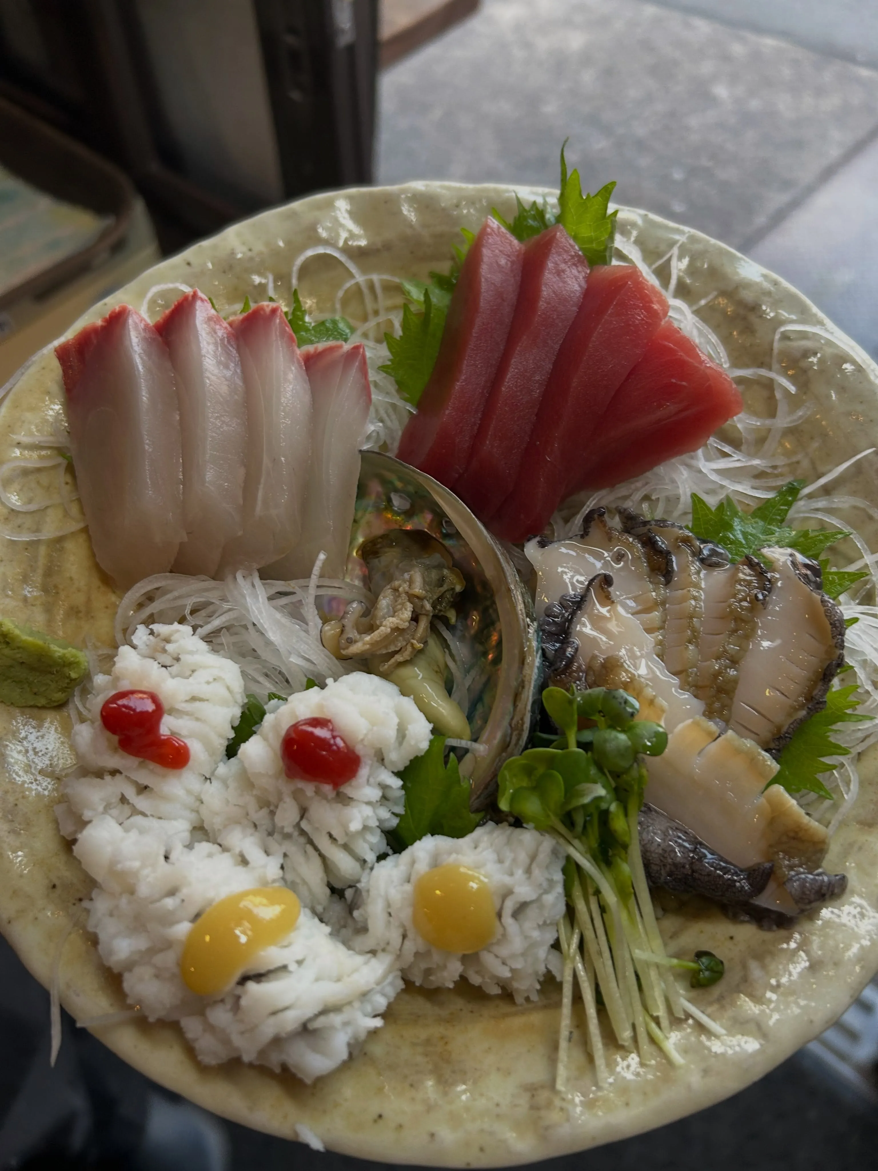 お造りの盛り合わせ